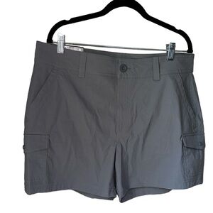 Eddie Bauer shorts gray cargo pocket NWT NEW sz 16 stretch cinder grey